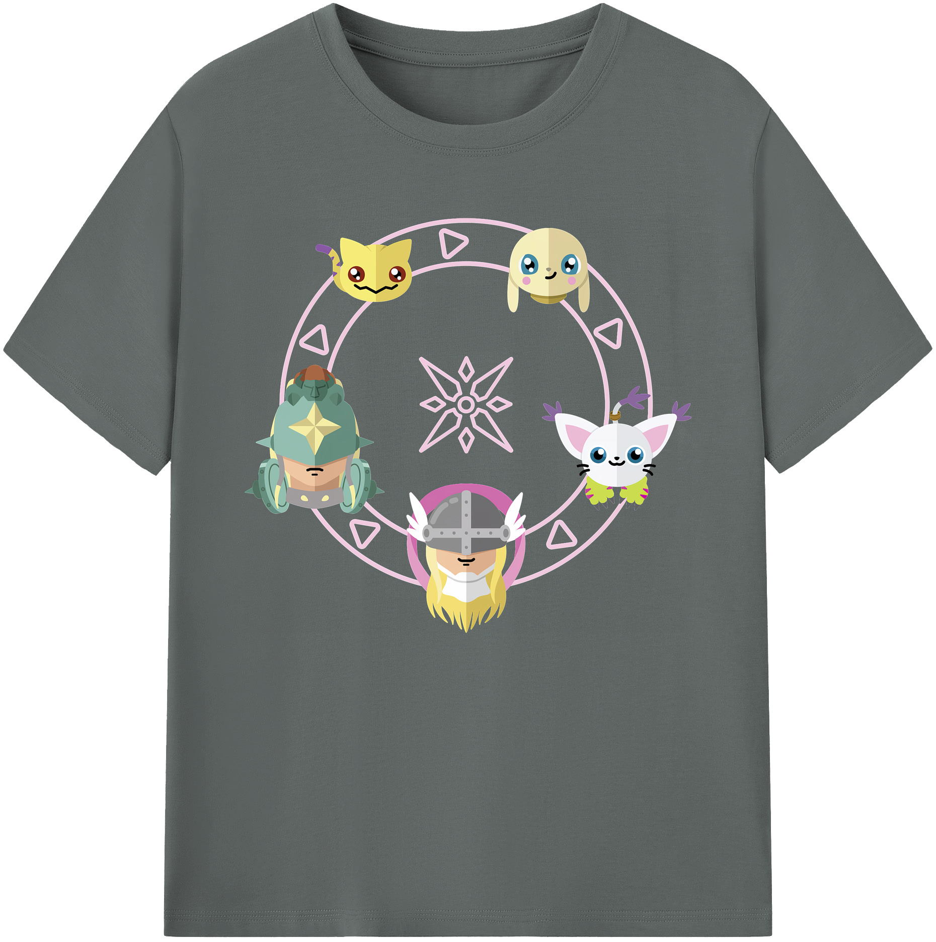 （画像用） Digimon デジタルモンスター/デジモン 綿100％ メンズ半袖Tシャツ｜肌触りやわらか＆通気性